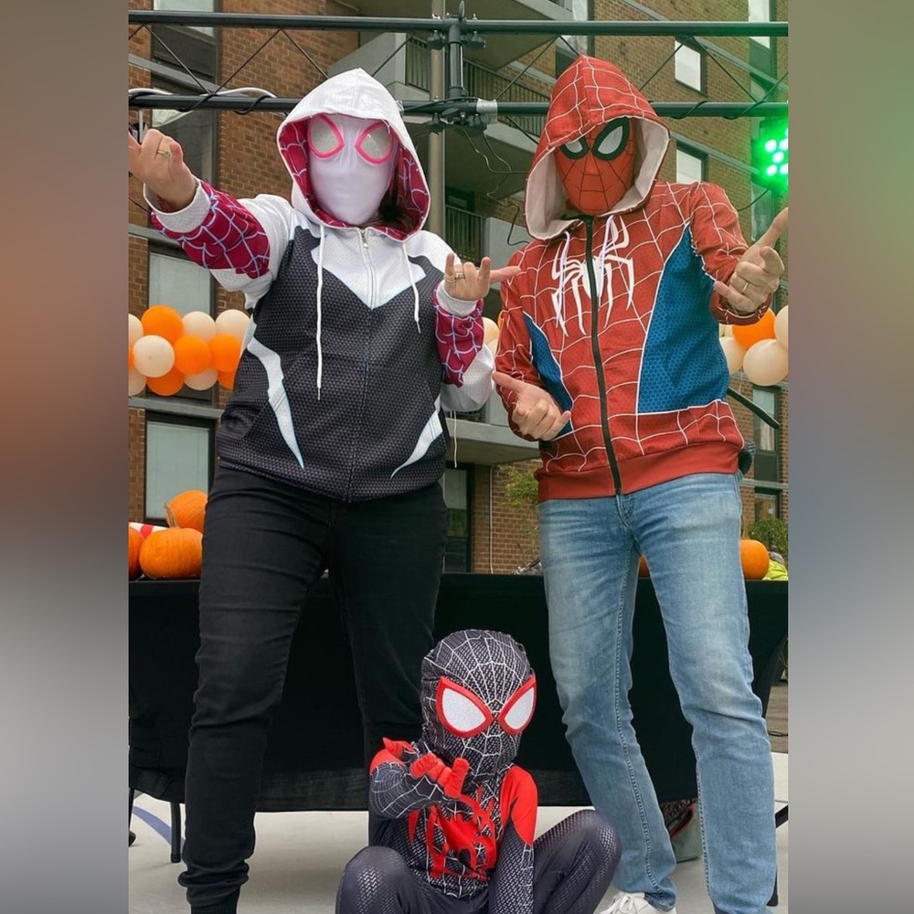 Spider man mask.
